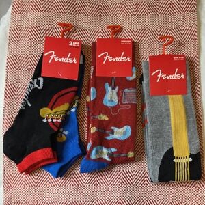 Fender Men's Colorful Guitar Socks Set Mens One Size Fits Most